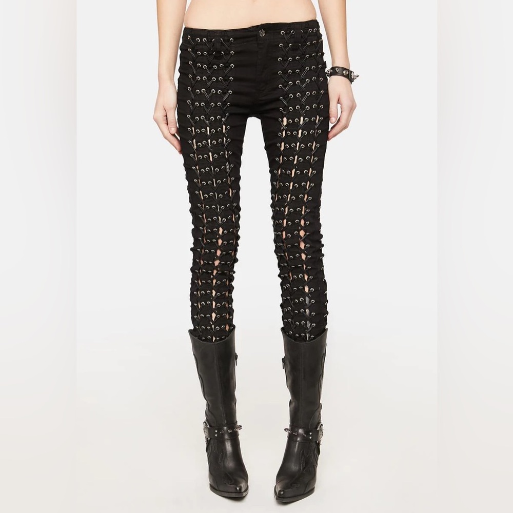 NEW TRIPP NYC MEDIEVAL LACE-UP PANTS - Picture 3 of 4